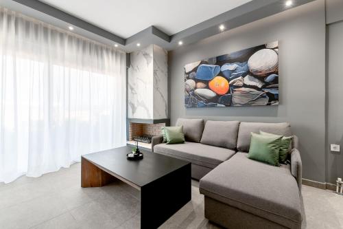 Ruang duduk di September15 Suites, Amfilochia