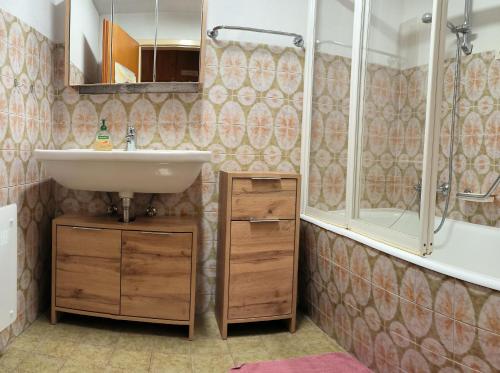 Koupelna v ubytování Haus in den Bergen