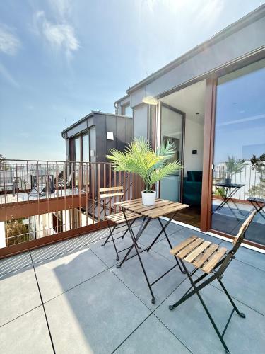 Penthouse Wien mit Parkplatz und Balkon