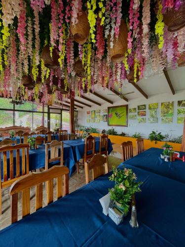 Restaurace v ubytování Hotel y Puentes Colgantes Heliconias Rainforest Lodge