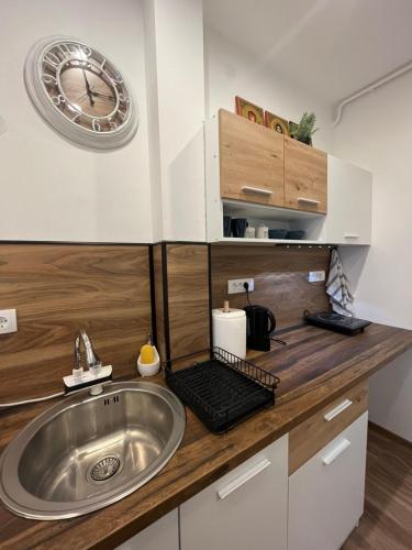 Kuchyň nebo kuchyňský kout v ubytování Apartmani Bajic