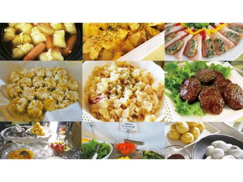a collage of pictures of different types of food at Hotel AreaOne Chitose - Vacation STAY 99105v in Chitose