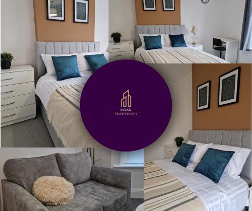 Ένα ή περισσότερα κρεβάτια σε δωμάτιο στο Spacious Luxury Room for working Professionals