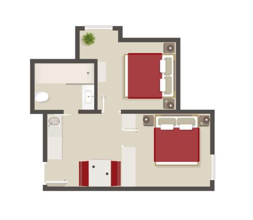 Biohotel Kunstquartierの見取り図または間取り図