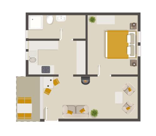 Biohotel Kunstquartierの見取り図または間取り図