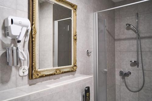 Koupelna v ubytování Hotel Maximo