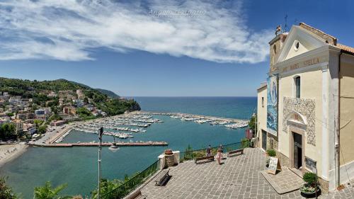 a view of a harbor with boats in the water at Casa Vittoria in Agropoli