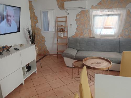 Televízia a/alebo spoločenská miestnosť v ubytovaní Apartments Pavlic