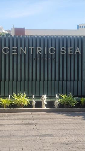 a sign for the entrance to a sea aquarium at Pattaya Centric Sea condo in Ban Nong Chaeng