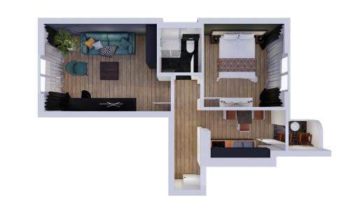 Ένα ή περισσότερα κρεβάτια σε δωμάτιο στο Apartment I Wi-Fi I Parkplatz I Balkon EssenFusion