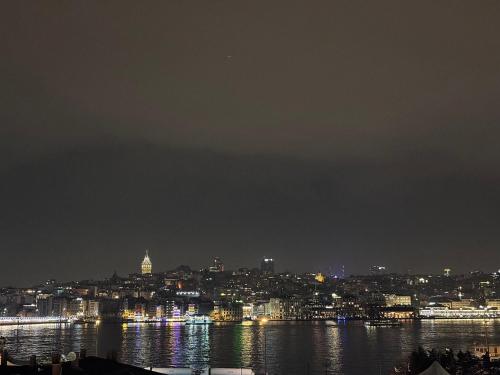 Pemandangan umum bagi Istanbul atau pemandangan bandar yang diambil dari hotel