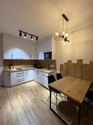 Kuchyň nebo kuchyňský kout v ubytování New Apartaments in old town