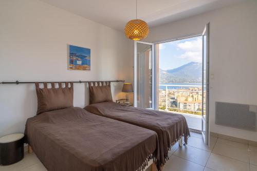 Postel nebo postele na pokoji v ubytování monte barbatu