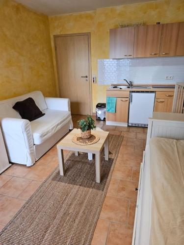 Kuchyň nebo kuchyňský kout v ubytování Studiowohnung zentral in Geisenheim 1-2 Personen