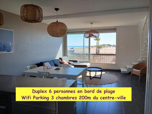 Duplex 6 personnes Pleine vue mer 10 m de la plage Wifi - CYRIDA