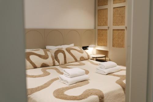 Postel nebo postele na pokoji v ubytování Apartman K&M