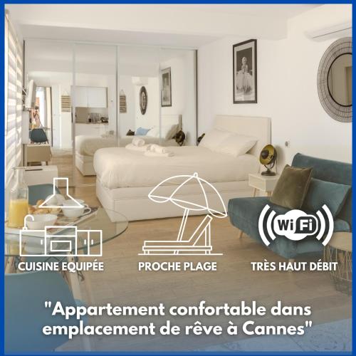 Luxurious apartments next to the CROISETTE and PALAIS DES FESTIVALS