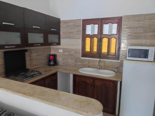 Kuchyň nebo kuchyňský kout v ubytování Résidence SUN SHINE DJERBA