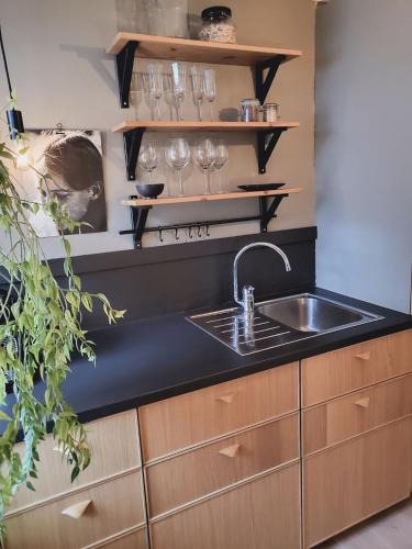 Η κουζίνα ή μικρή κουζίνα στο Cozy apartment centrally located in the middle of the city