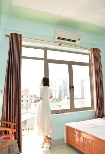 Katil atau katil-katil dalam bilik di Hương Dung hotel