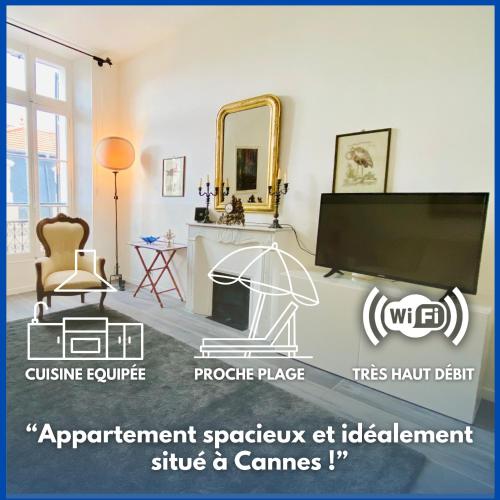 Cozy 2 bedroom apartment in the centre of Cannes near the CROISETTE