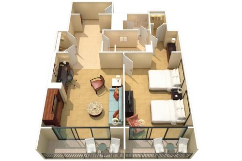 a rendering of a floor plan at Orlando World Center Marriott in Orlando