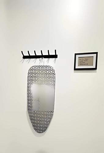 a close up of a skateboard on a wall at Gorgeous Private Room, near the Airport - Free parking - 02 in Miami
