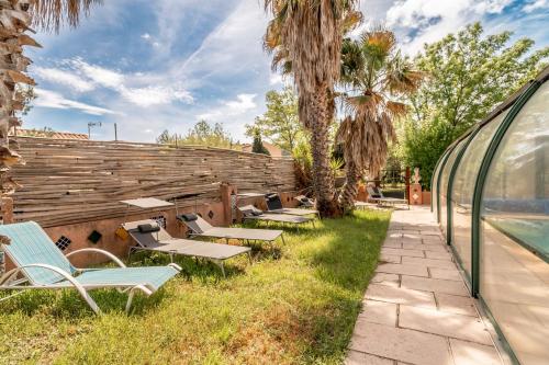 Photo de la galerie de l'établissement Gites Lotus - piscine chauffée, à Cébazan
