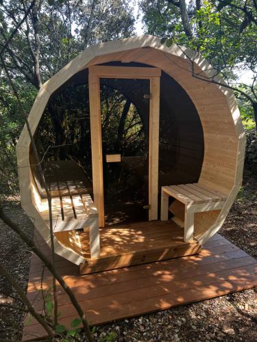 Zahrada ubytování La Canopée Private Ecolodges