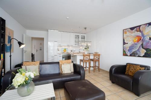 Kuchyň nebo kuchyňský kout v ubytování Strand Domizil Wohnung 2