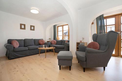 Posezení v ubytování Dünenbungalow