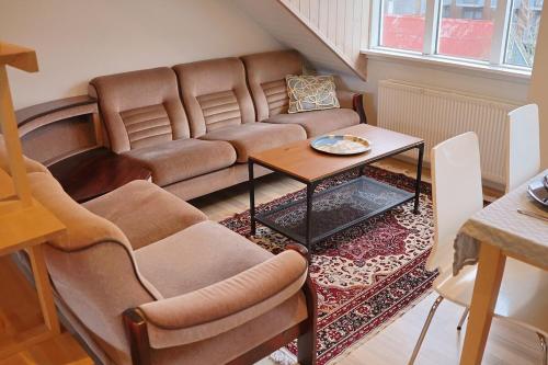 Svetainės erdvė apgyvendinimo įstaigoje Ice apartament 1