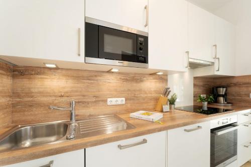 Η κουζίνα ή μικρή κουζίνα στο Strandresidenz Vogelflug Sundblick