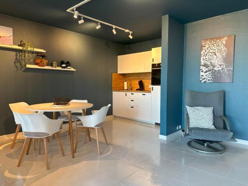 Kuchyň nebo kuchyňský kout v ubytování Ferienwohnung Münsterblick