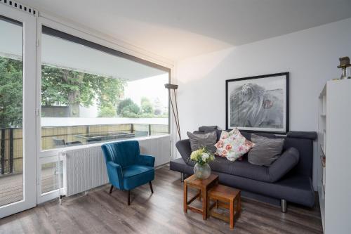 Posezení v ubytování Appartementhaus Terrassenhügel Strandsuite