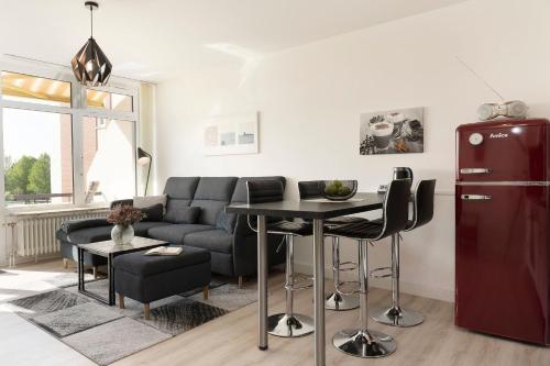 Kuchyň nebo kuchyňský kout v ubytování Villa am Meer Pier 52