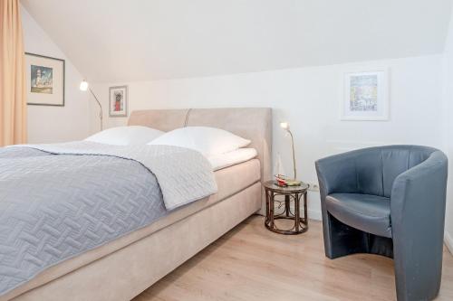 Postel nebo postele na pokoji v ubytování Haus Eva Mar am Meer Appartement 4
