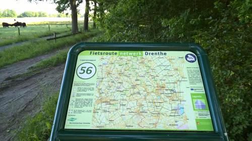 a large map of the frederick hazard district at B&B Puur Drenthe in Elp