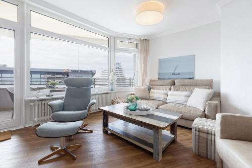 Posezení v ubytování Grömitz Center Wohnung 763
