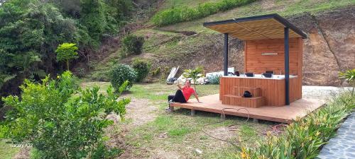 Κήπος έξω από το Finca Villa Glamping