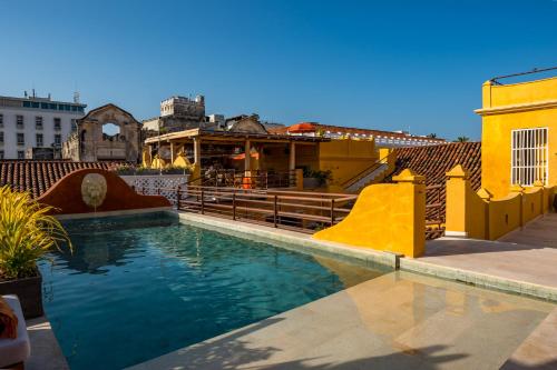 Bazén v ubytování Casa Carolina Hotel Cartagena nebo v jeho okolí
