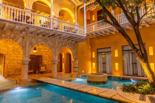 Bazén v ubytování Casa Carolina Hotel Cartagena nebo v jeho okolí