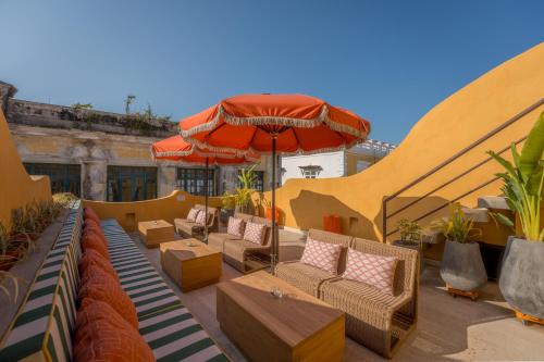 Posezení v ubytování Casa Carolina Hotel Cartagena