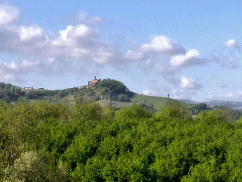 a house on top of a hill with trees at I Boidi in Nizza Monferrato
