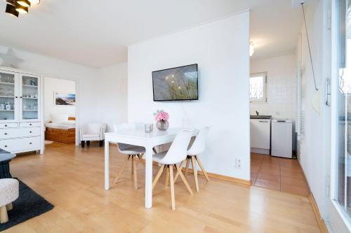 Kuchyň nebo kuchyňský kout v ubytování Cottage am Meer