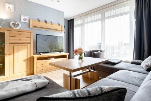 Televisyen dan/atau pusat hiburan di Baltic Wohnung 134
