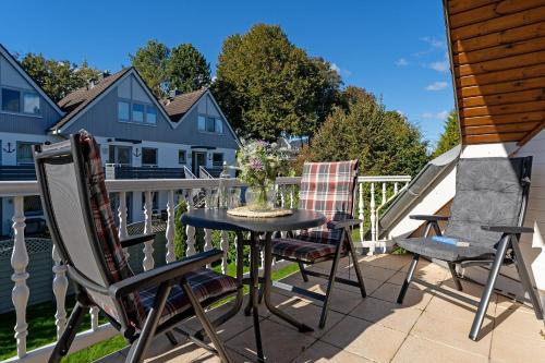 Balkón nebo terasa v ubytování Haus Pegasus Auszeit am Meer