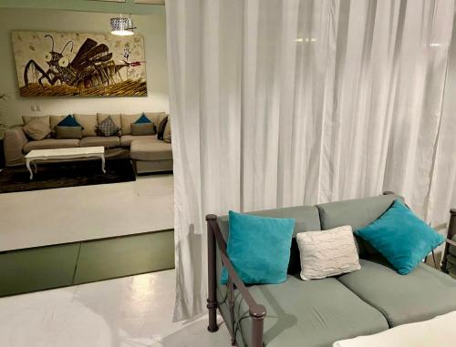 Ruang duduk di Casa loft con alberca