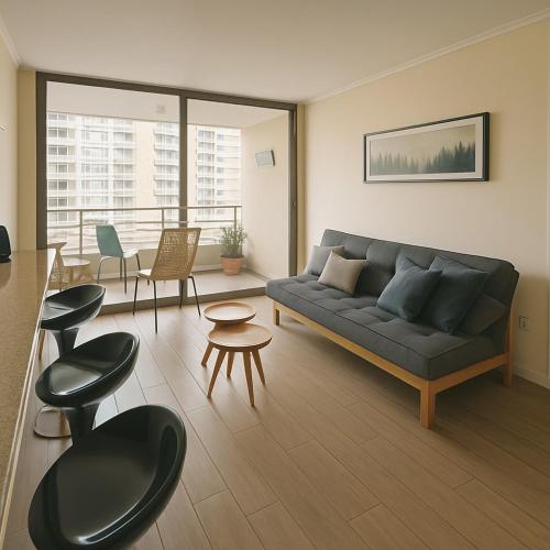 Posezení v ubytování Gran depto en Barrio Italia - Condell