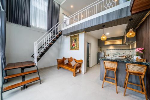 Ruang duduk di Hayana Villa Kintamani